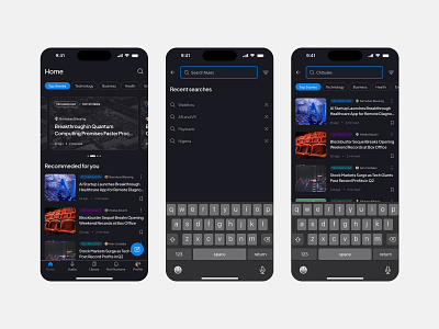 News App Dark mode appdesign darkmode design mobiledarkmode mobileui news newsapp productdesign ui uidesign ux