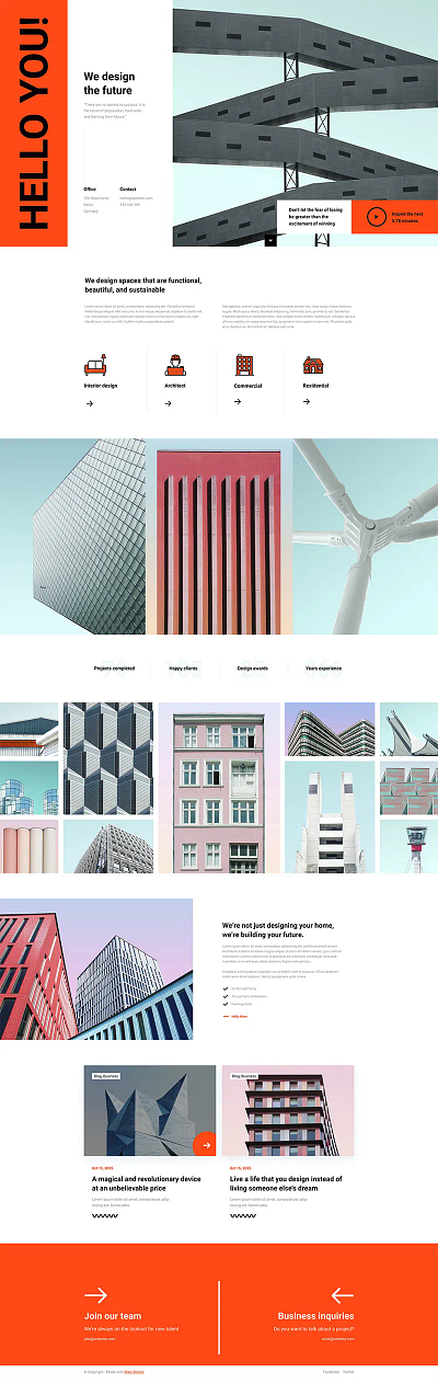 Architecture home page web design