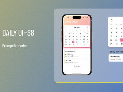 Daily UI-038-Calendar calendar daily ui challenge dailyui ui design