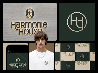 Harmonie House Logo brand branding business card businesscard design graphic design illustration logo logodesign ui
