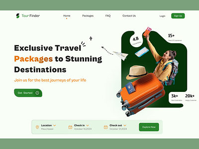Landing Page app design figma landing travel landing page ui ui design web design