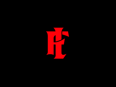 FL Monogram brand branding fl fused fusion gothic letters logo mark monogram monograma red vector