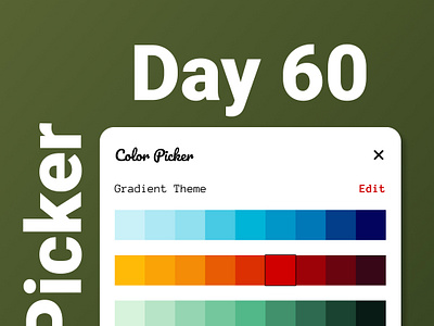 Day #060 Prompt: Color Picker #DailyUI #Figma #UIdesign ui