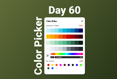 Day #060 Prompt: Color Picker #DailyUI #Figma #UIdesign ui