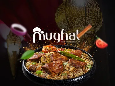 Mughal Biryani Branding Design 3d animation branding graphic design motion graphics ui