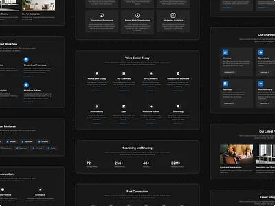 Dark SaaS Blocks - Lookscout Design System blocks design design system figma landing page layout lookscout modern saas ui website