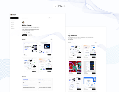 Plain - Porfolio website. design graphic design ui