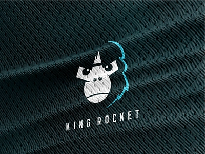 King Rocket Logo animal branding company design graphic design icon illustration kingkong logo logo folio logo inspiration logoidea logotype missile monkey rocket symbol vector