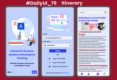#DailyUI _ #079 _ Itinerary graphic design ui
