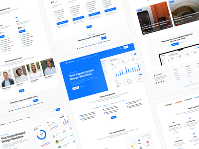 Landing Pages - Lookscout Design System clean design landing page layout lookscout ui user interface ux webpage website