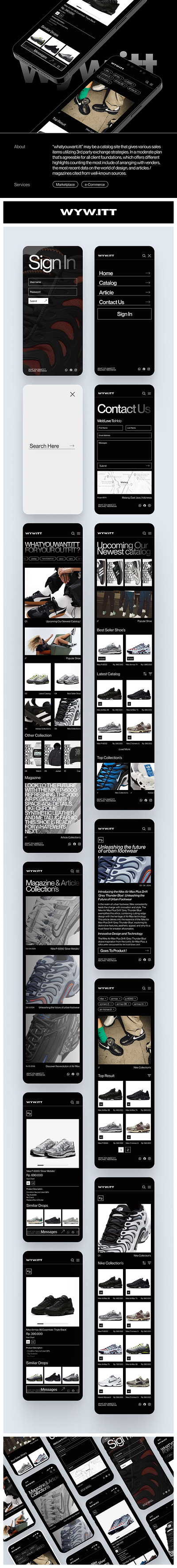 Mobile Design "whatyouwant.itt" article branding catalog design e commerce graphic design magazine marketplace mobile ui
