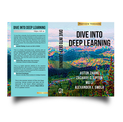 Dive Into Deep Learning ai book book cover concept bookcover concept deep learning design graphic design illustration typography ui vector