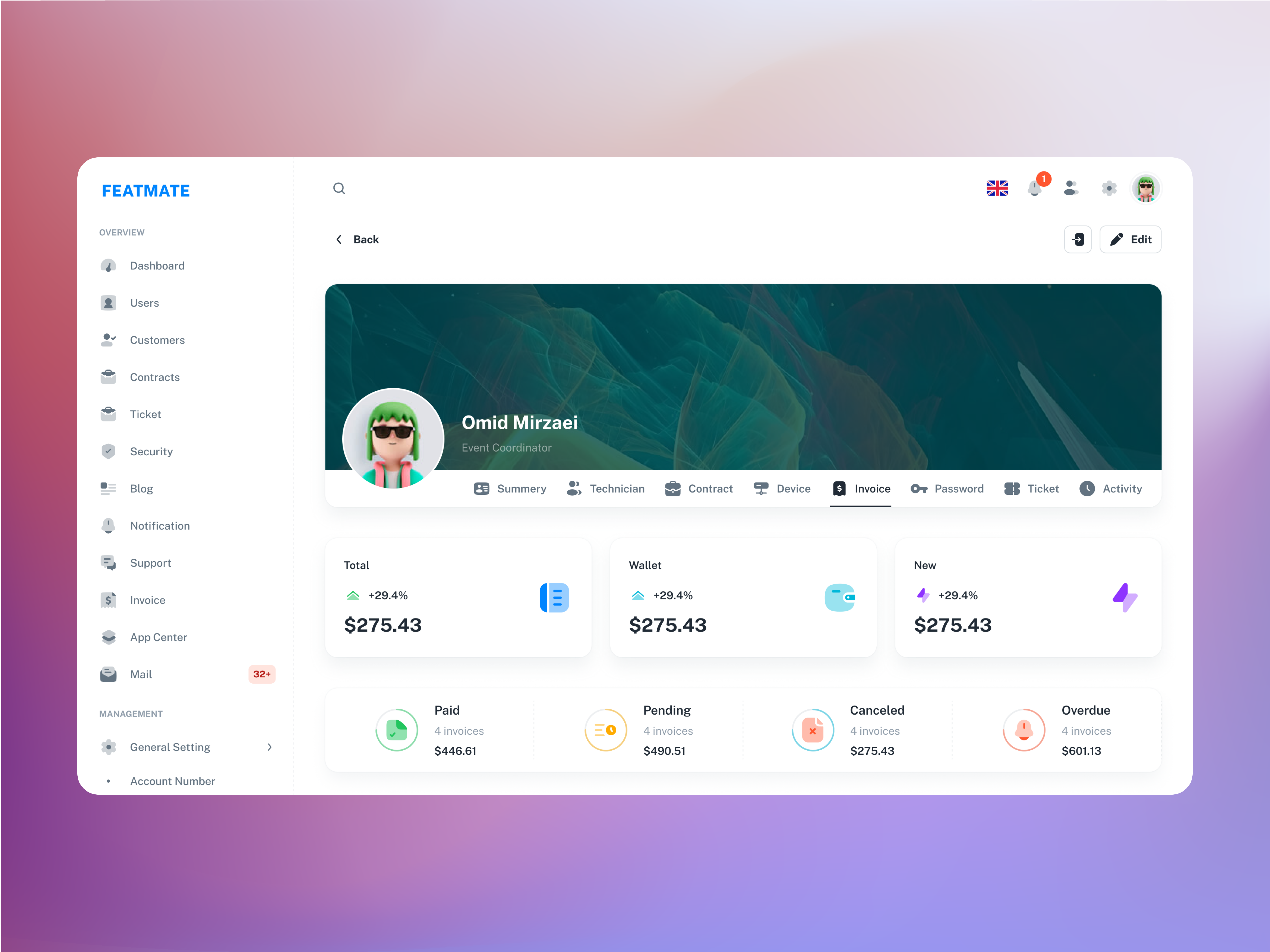🚀 FeatMate - Redefining Customer Management ✨ branding graphic design logo ui