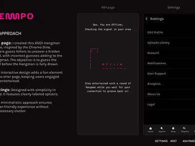 SETTINGS #007 404 PAGE #008 branding dailyui logo ui