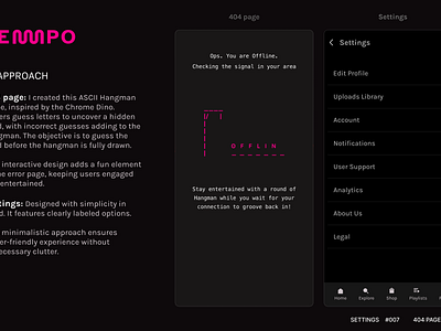 SETTINGS #007 404 PAGE #008 branding dailyui logo ui