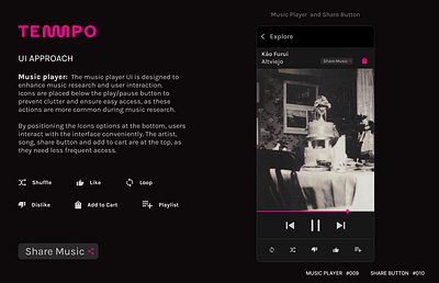 MUSIC PLAYER #009 SOCIAL SHARE #010 branding dailyui logo ui