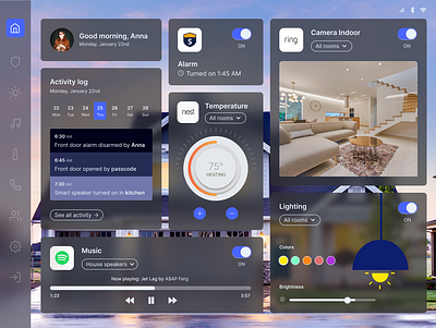 Daily UI #21 Home Monitoring Interface daily ui ui ux