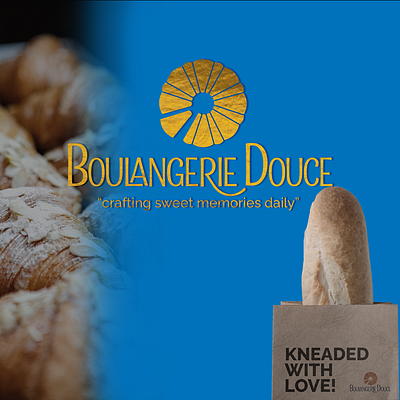 Boulangerie Douce- A traditional French Bakery bakery branding custom typography french graphic design logo