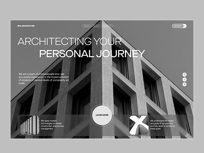 Real Architecture Website architecture figma landing page modern design ui design user interface web design website