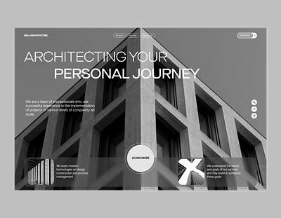 Real Architecture Website architecture figma landing page modern design ui design user interface web design website