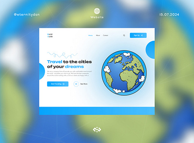 WebSite - World Guide landing site ui ux web веб дизайн лендинг сайт