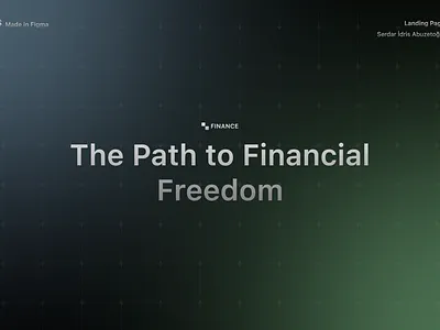 FINANCE | Landing Page concept design design figma finance landing page ui ux web design