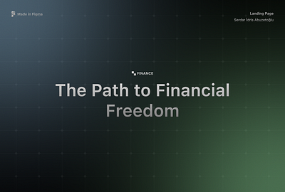 FINANCE | Landing Page concept design design figma finance landing page ui ux web design