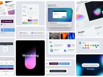 Makelog relaunch bento branding clean design graphic design grid madewithfigma ui ux uxdesign