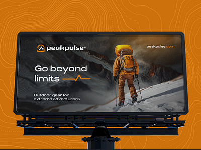 Peakpulse Outdoor - Branding © 2024 alpinist branding extreme graphic design hiking logo mountain ui