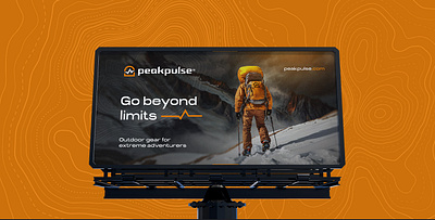 Peakpulse Outdoor - Branding © 2024 alpinist branding extreme graphic design hiking logo mountain ui