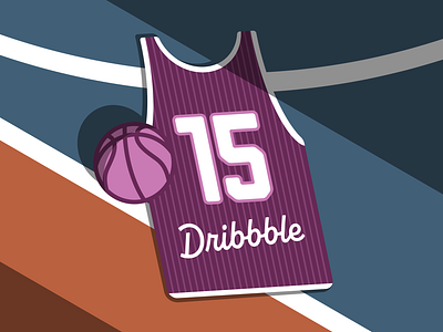 Happy Anniversary Dribbble anniversary basketball illustration clean design digital art dribbble graphic graphic design illustration jersey simple illustration vector