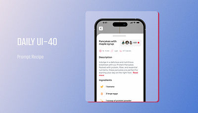 Daily UI-040-Recipe daily ui challenge dailyui recipe ui ui design