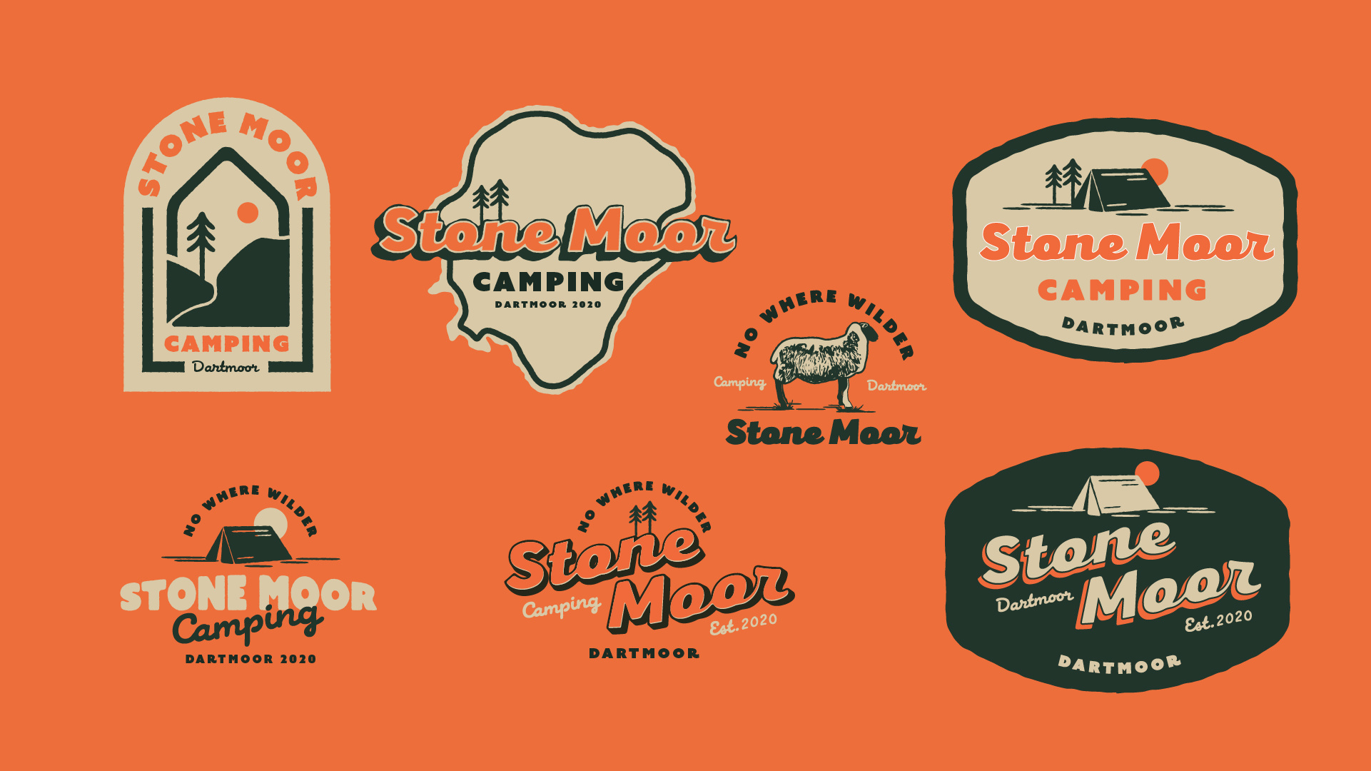 Stone Moor Camping apparel apparel design badge branding clothing design devon designer graphic design icon design icons illustration logo logo design merchandise retail typography vector vector art