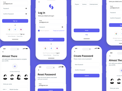 Onboarding Screens - appdesign cleandesign creativedesign interactiondesign onboarding onboarding design uidesign userinterface