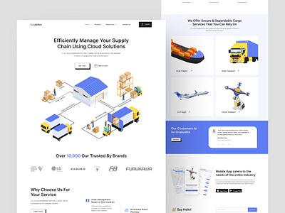Logistic Landing page accounting firm consulting firm health insurance home page design landing page landing page design landingpage life insurance logistic modern website web design web ui design website
