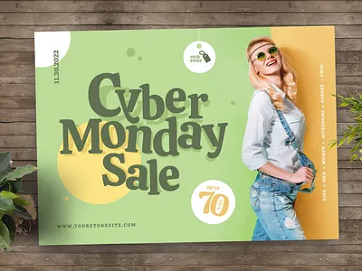 Cyber Monday Sale Flyer cyber monday design fashion flyer flyer design graphic design print design print template sale