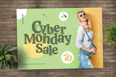 Cyber Monday Sale Flyer cyber monday design fashion flyer flyer design graphic design print design print template sale