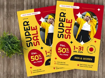 Super Sale Flyer design fashion flyer flyer design graphic design print design print template sale
