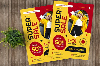 Super Sale Flyer design fashion flyer flyer design graphic design print design print template sale