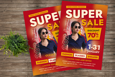 Super Sale Flyer design fashion flyer flyer design graphic design print design print template sale