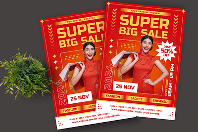 Super Big Sale cyber monday design fashion flyer flyer design graphic design print design print template sale