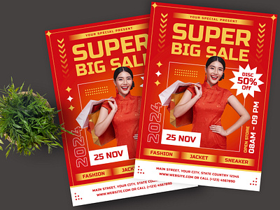 Super Big Sale cyber monday design fashion flyer flyer design graphic design print design print template sale