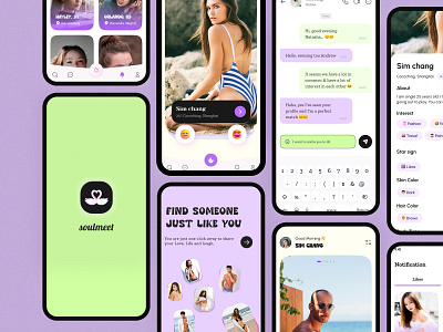 Dating mobile app 2024 dating app ios app minimal ui mobile app modern ui neelpari online chat saloni tinder app ui ux