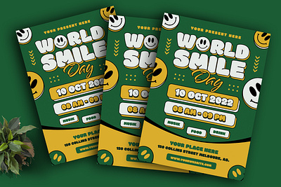 World Smile Day Flyer design enjoy flyer flyer design graphic design mood print design print template smile world smile