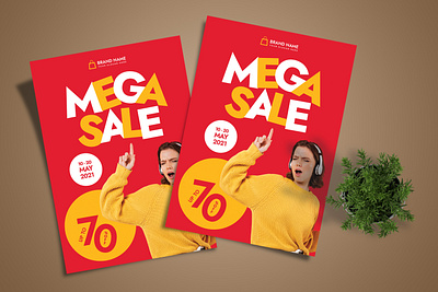 Mega Sale Flyer design fashion flyer flyer design graphic design mega sale print design print template sale