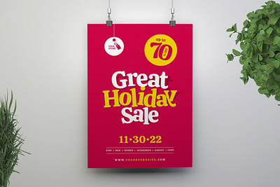 Great Holiday Sale Flyer design fashion flyer flyer design graphic design print design print template sale