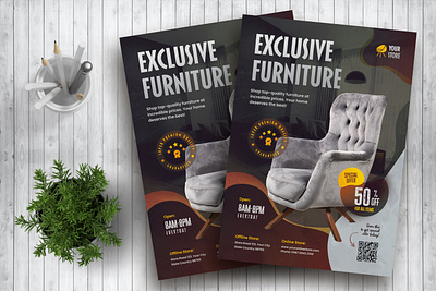 Exclusive Furniture Flyer design flyer flyer design furniture graphic design print design print template sale