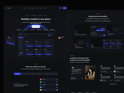 iLumina - SaaS website. design ui