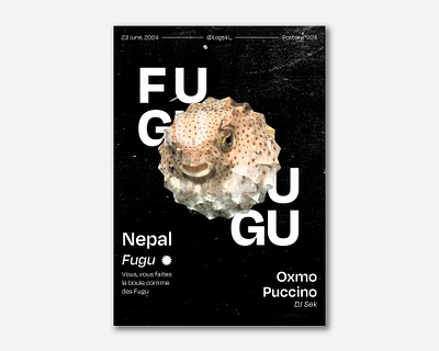 FUGU Nepal | Poster 024 design fish graphic design grunge illustration japan music poster