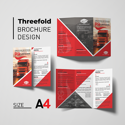 Threefold brochure design booklet brochure polygraphy